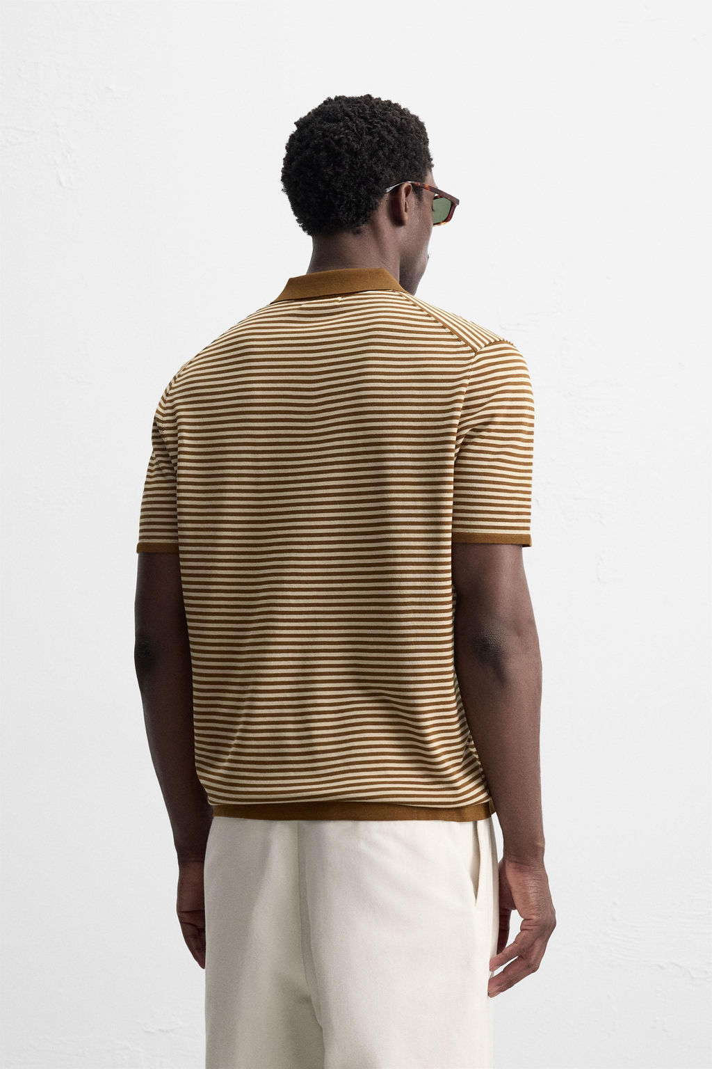 STRIPED KNIT POLO SHIRT - Zara фото 3