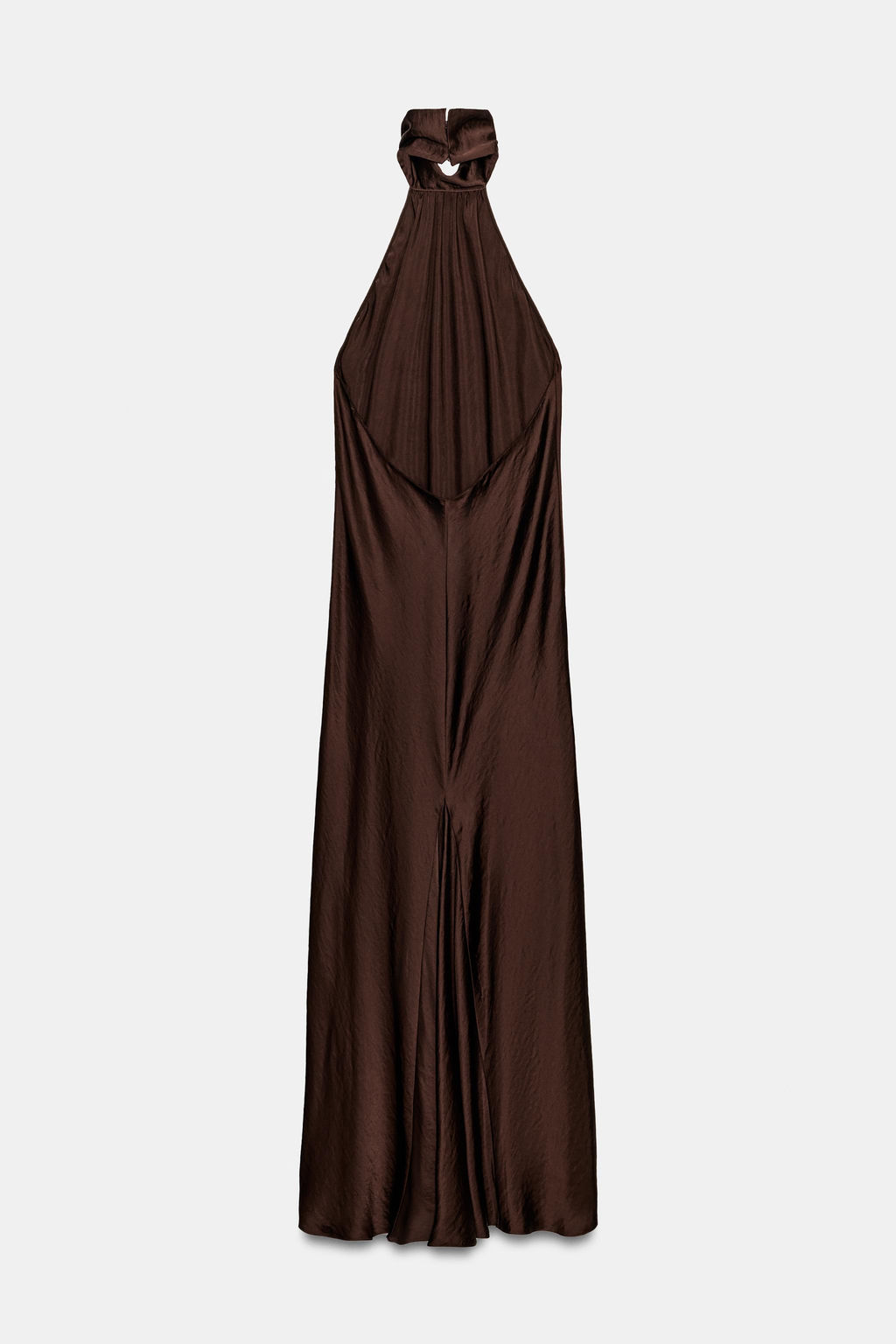 VESTIDO LARGO CUELLO HALTER ZW COLLECTION / Marr?n - Zara фото 8