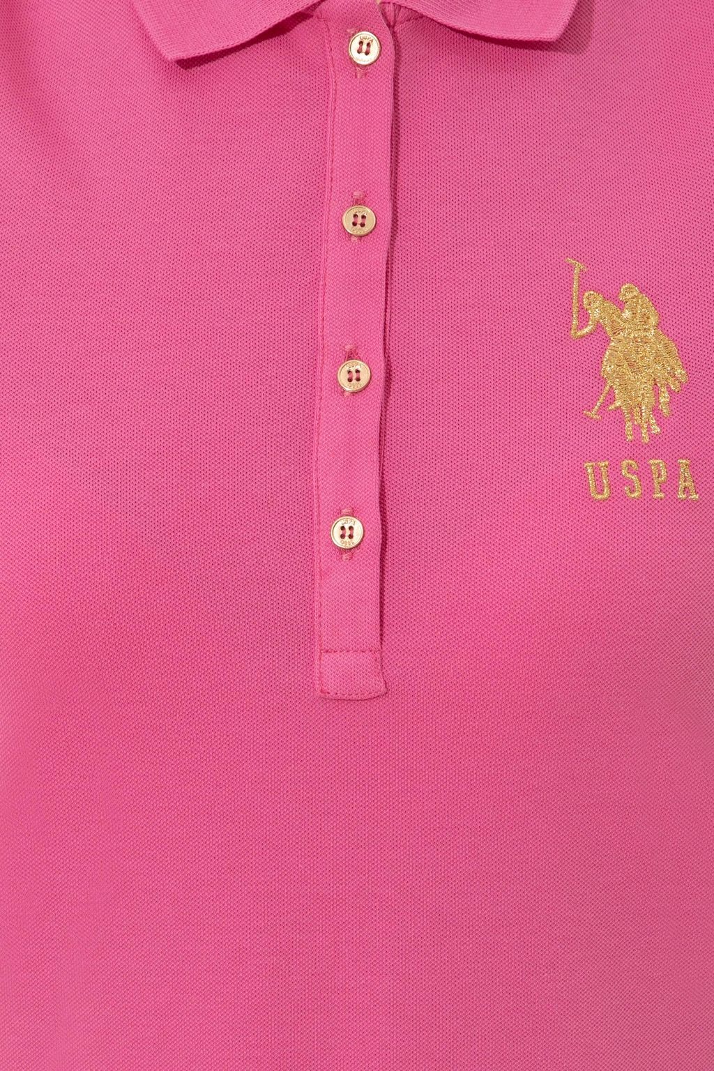 Женское розовое вязаное платье - U.s. polo assn фото 5