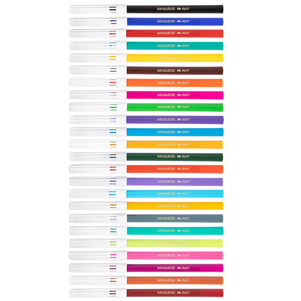 Лео Играй Фломастеры смываемые LPFPW-24 24 цв
