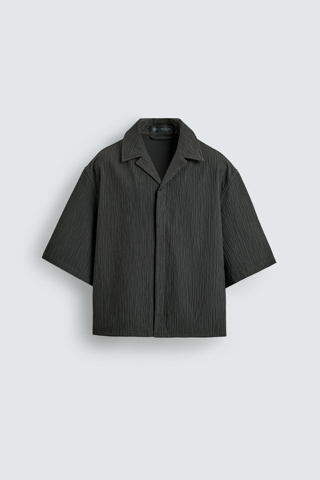 CAMISA RELAXED FIT TEXTURA IRREGULAR / Gris oscuro - Zara фото 6