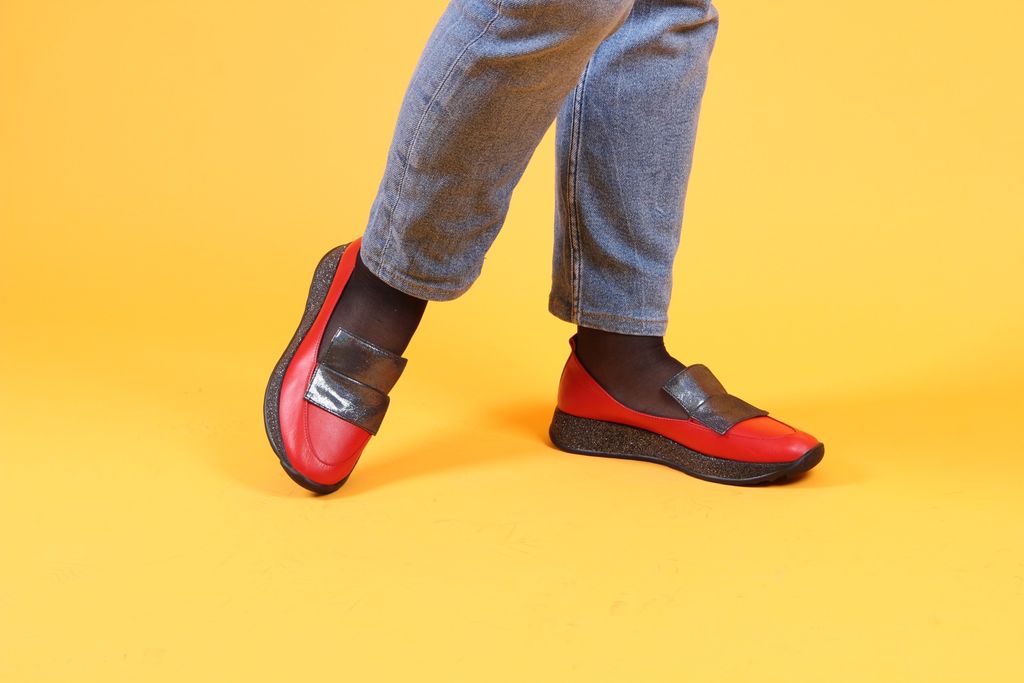 Лоферы EDART 118.157 bl. red фото 2