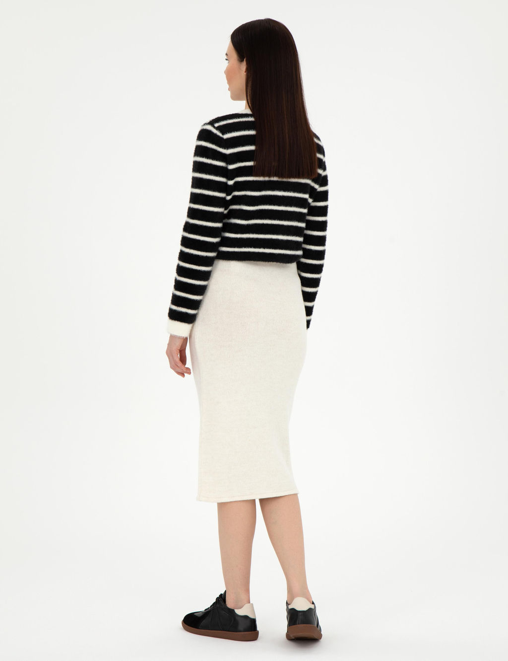 Ekru Loose Fit Triko Etek - Pierre cardin фото 4