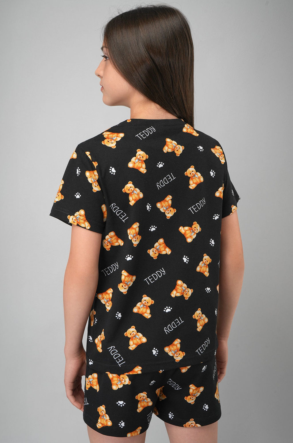 Хлопковая пижама для девочки с шортами Happyfox