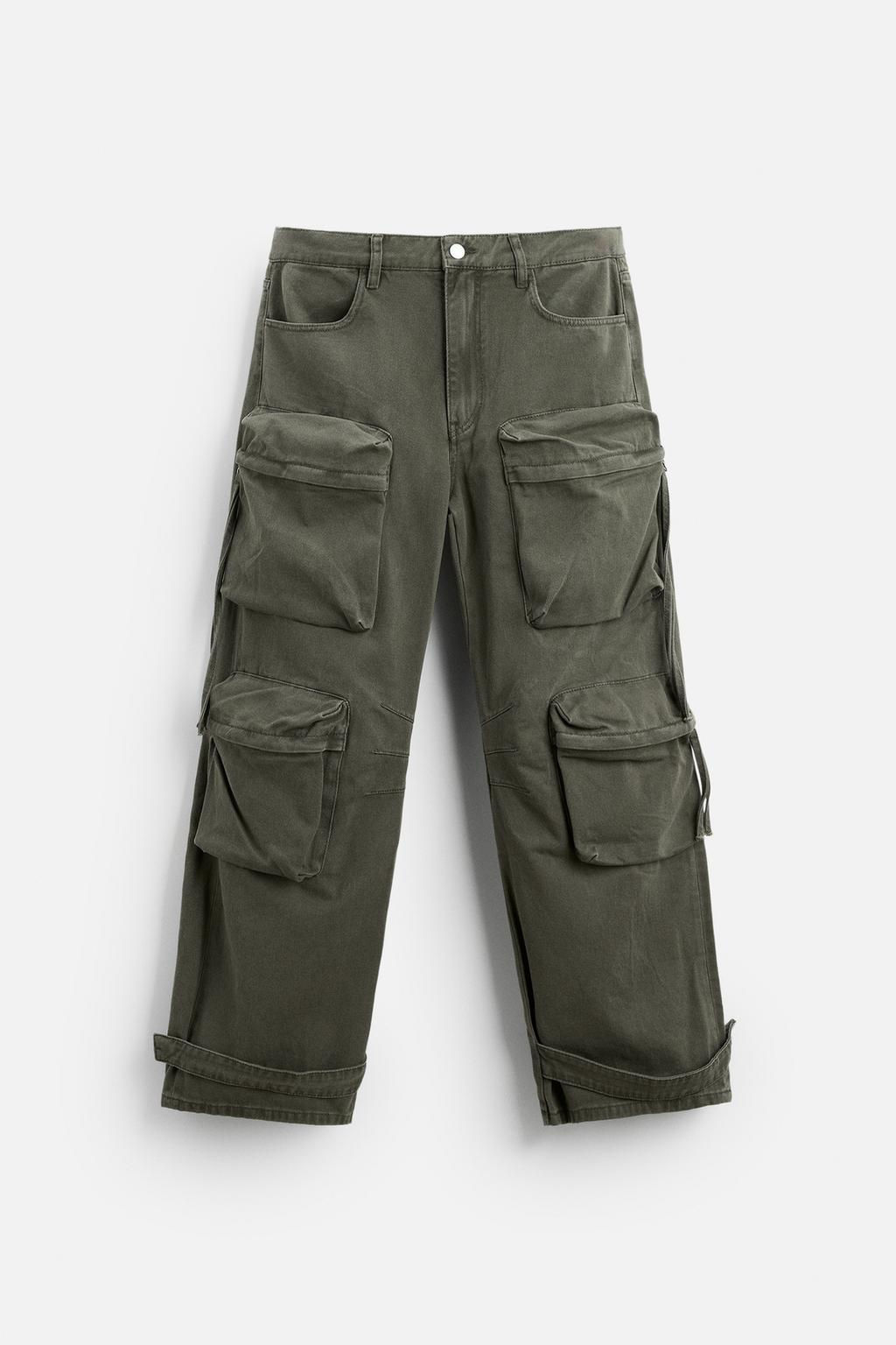 CARGO POCKET DENIM TROUSERS - Zara фото 16