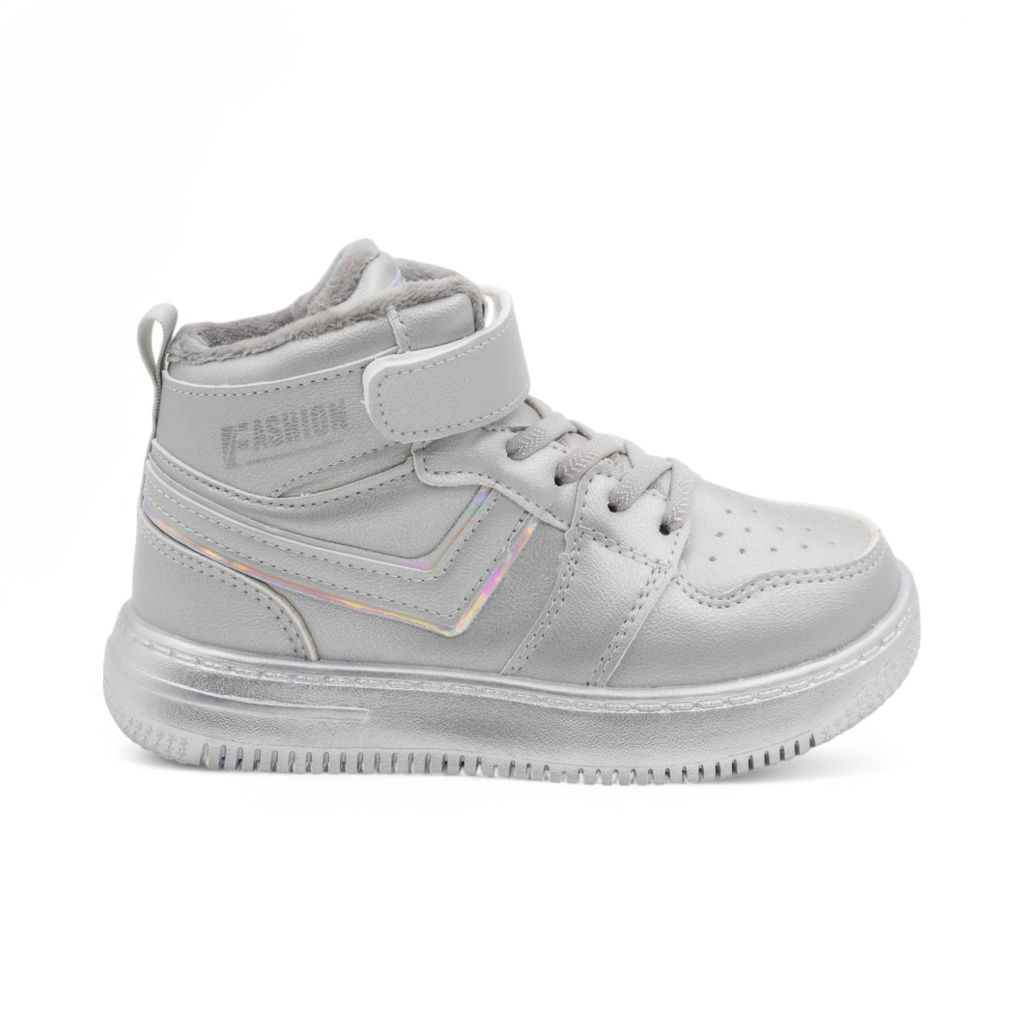 Высокие подростковые кроссовки А8662-28 серебро - Sport фото 2