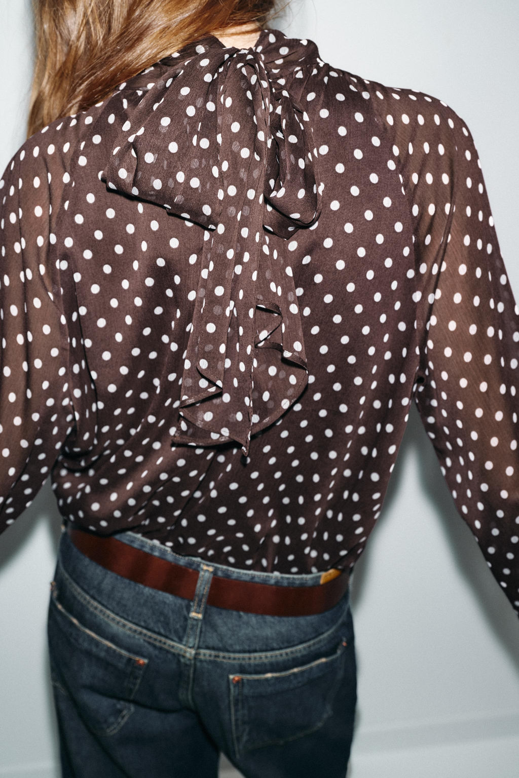 POLKA DOT BLOUSE WITH BOW - Zara фото 16