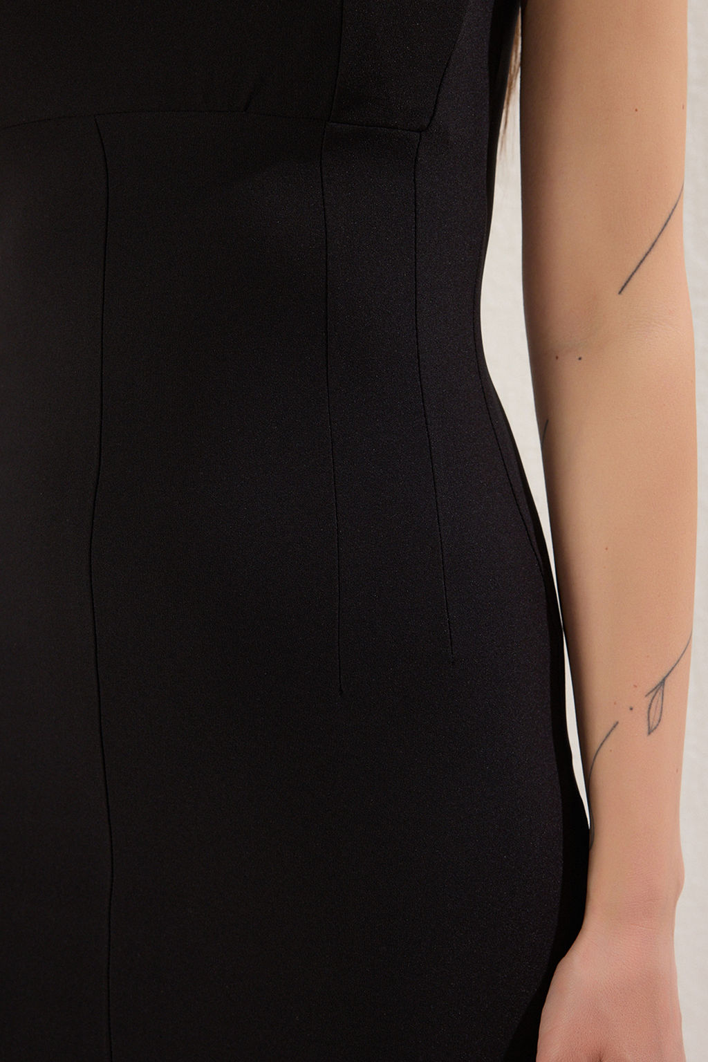 TRENDYOLMILLA Kahverengi Duz Vucudu Saran Midi Dokuma Elbise TWOSS25EL00619  фото 8