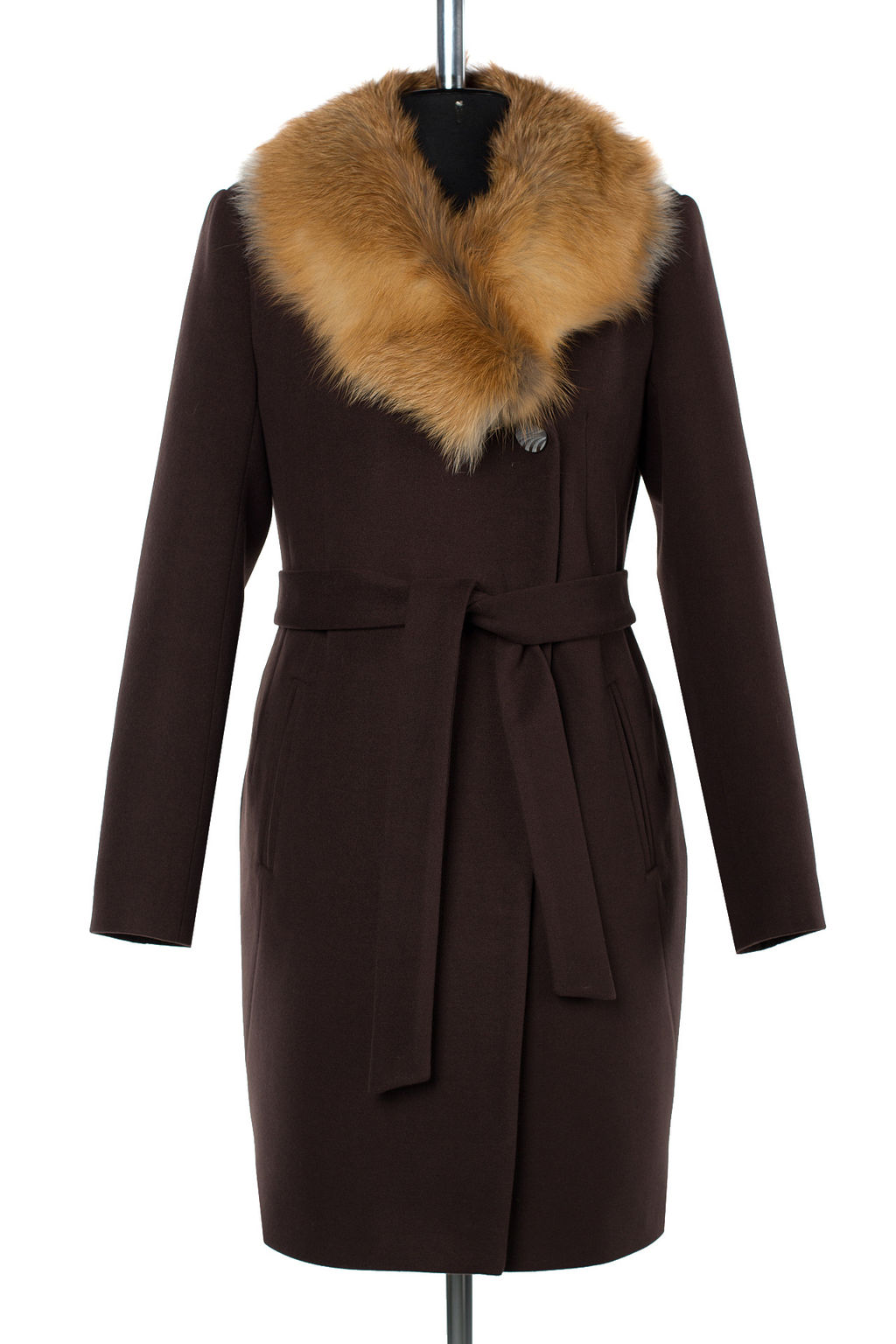 Мех натуральный (лиса) Пальто утепленное Холлофайбер 300 - El podio фото 7
