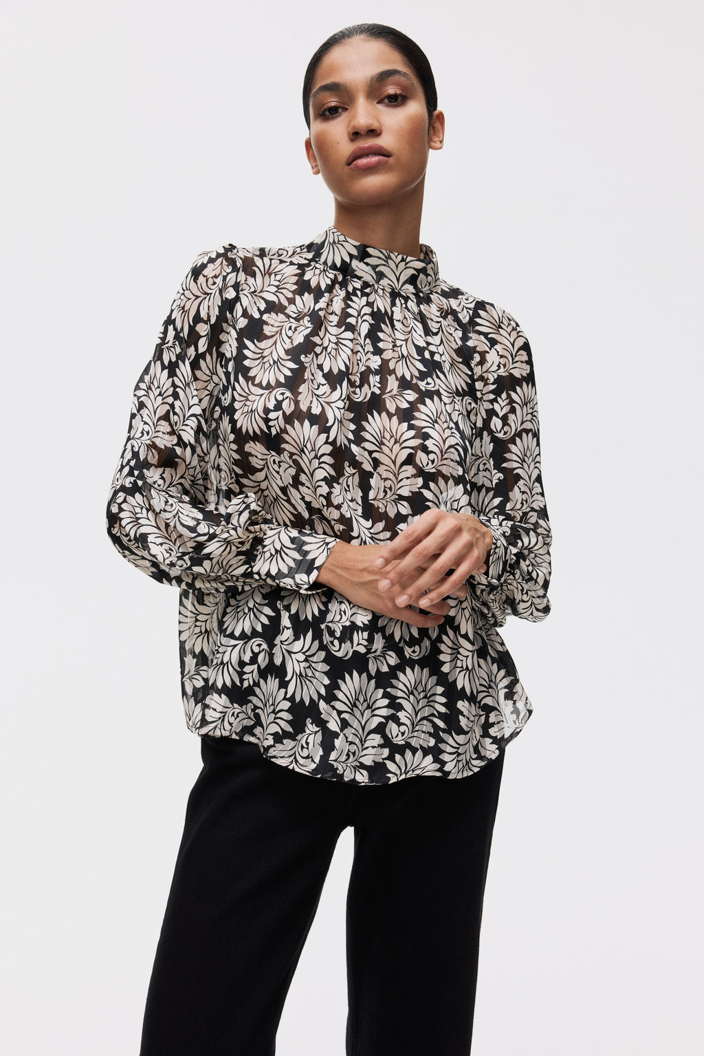 Stand-collar blouse - H&m фото 5