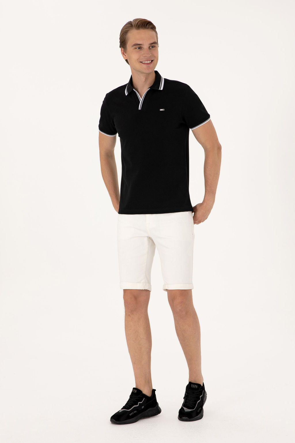 Erkek Slim Fit Siyah Polo Yaka Ti__rt Sepette S_rpriz _ndirim - U.s. polo assn фото 4
