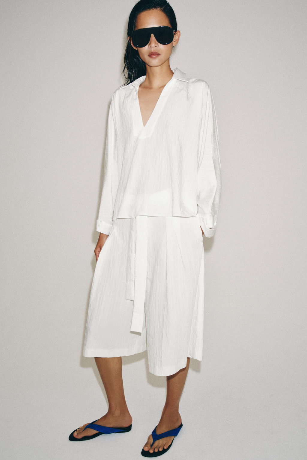 CAMISA OVERSIZE ESTRUCTURA ZW COLLECTION / Blanco roto