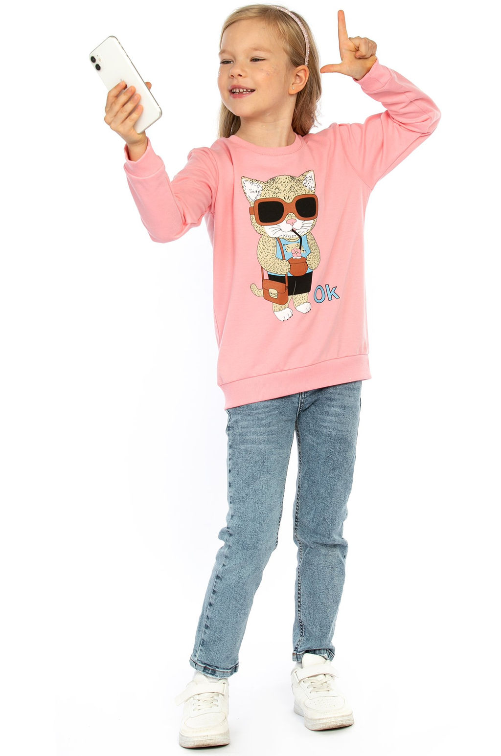 Свитшот для девочки из футера двухнитки Baby Style  фото 3