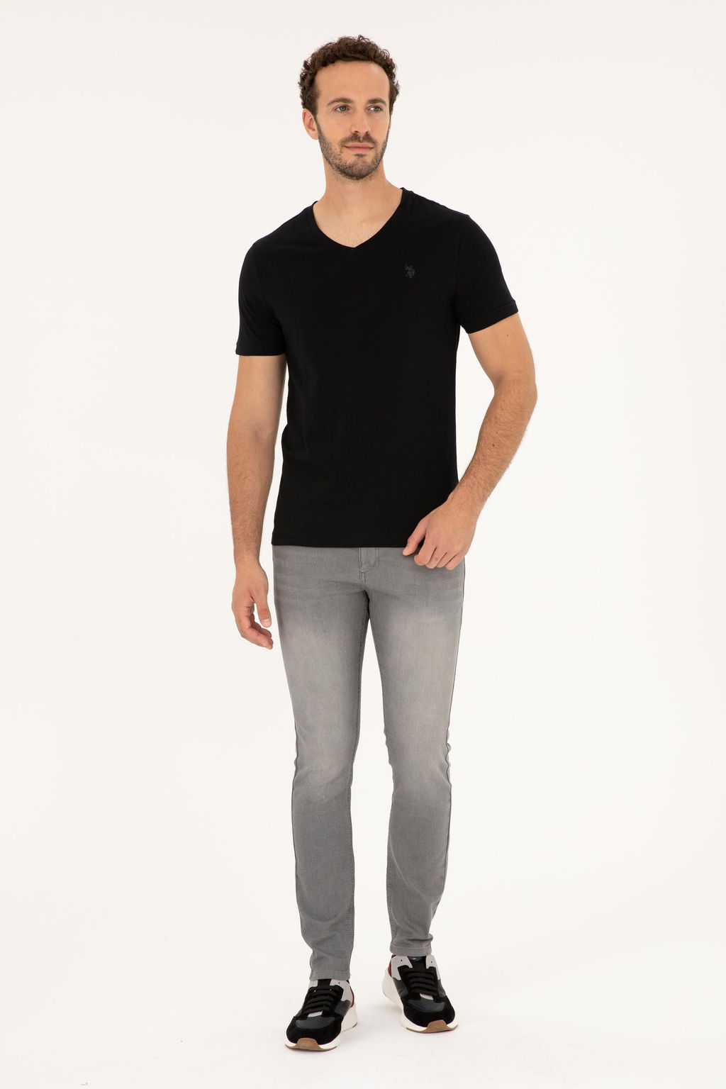 U. S. Polo Assn / Мужская черная базовая футболка - U.s. polo assn фото 4