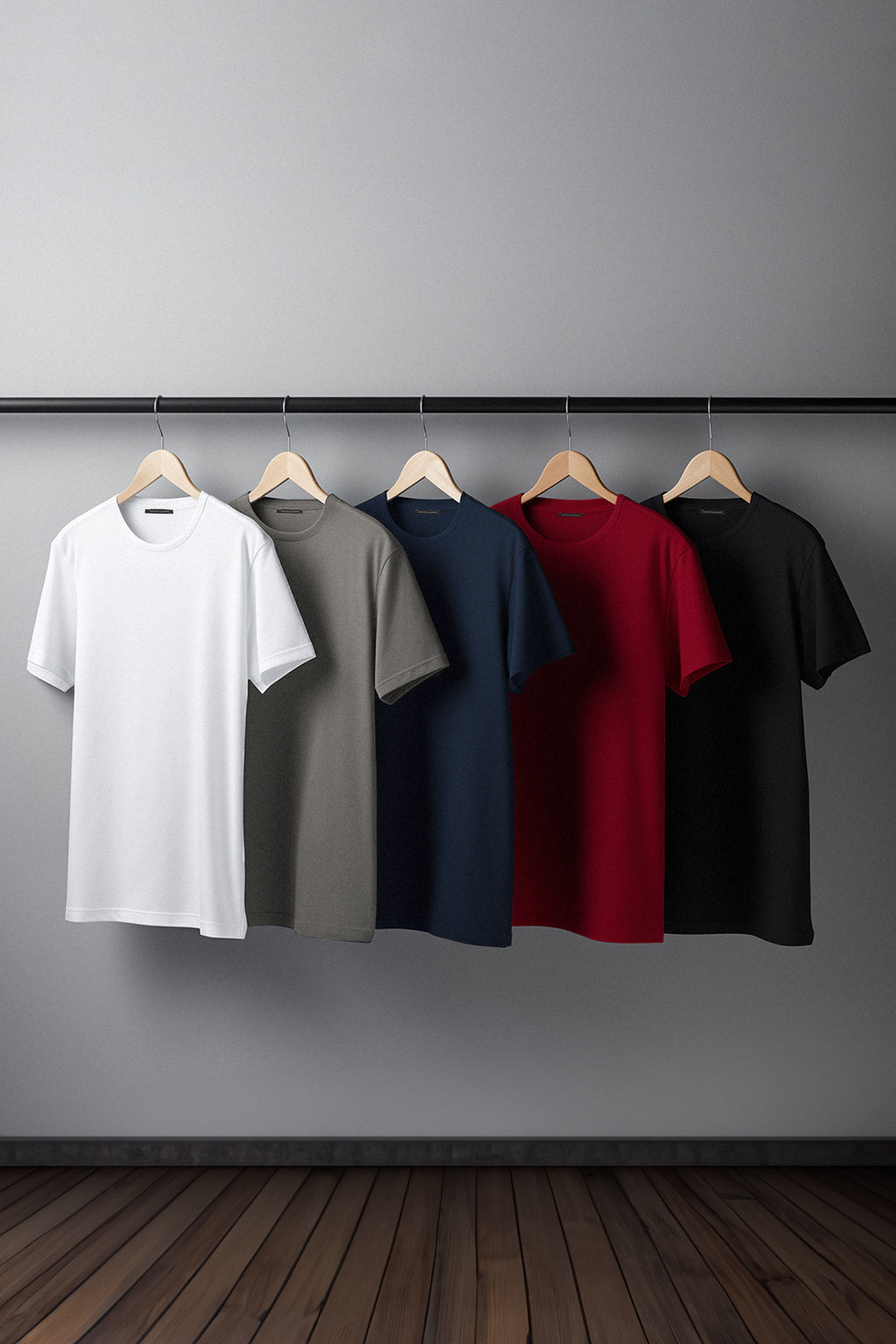 TRENDYOL MAN Siyah-Kahverengi-Gri-Tas-Beyaz Slim/Dar Kesim 5li Paket %100 Pamuk Tok Kumas T-shirt TMNAW20TS0243 - Trendyolmilla фото 11