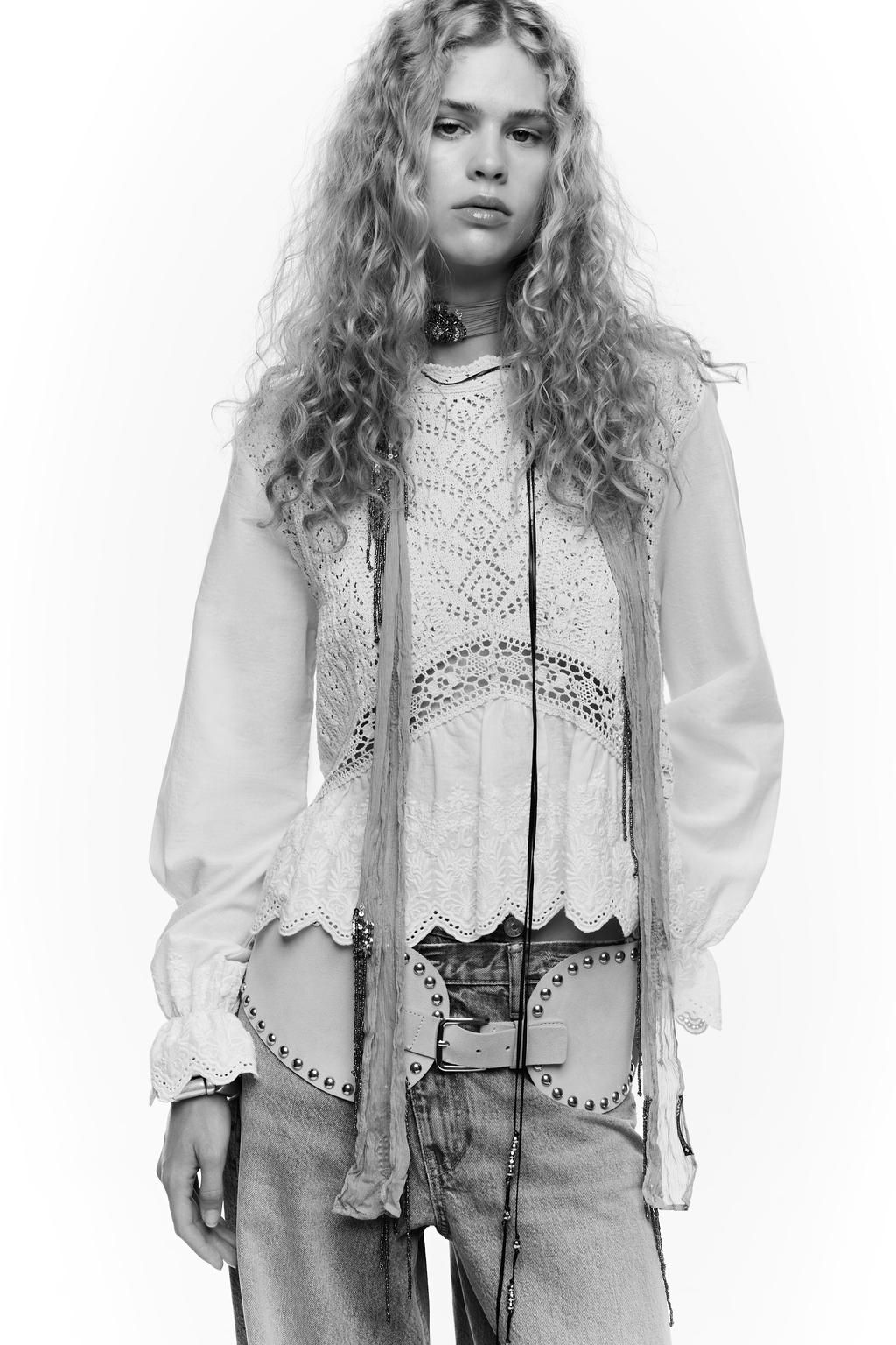 MATCHING POINTELLE KNIT TOP - Zara фото 2