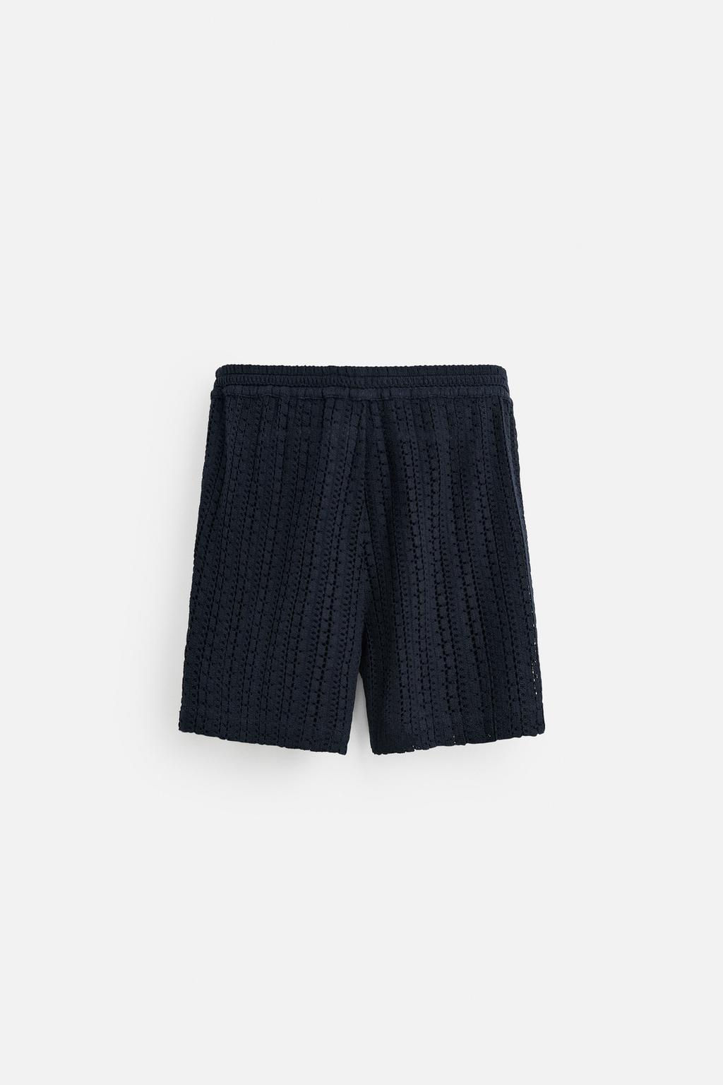 TEXTURED CROCHET BERMUDA SHORTS - Zara фото 8