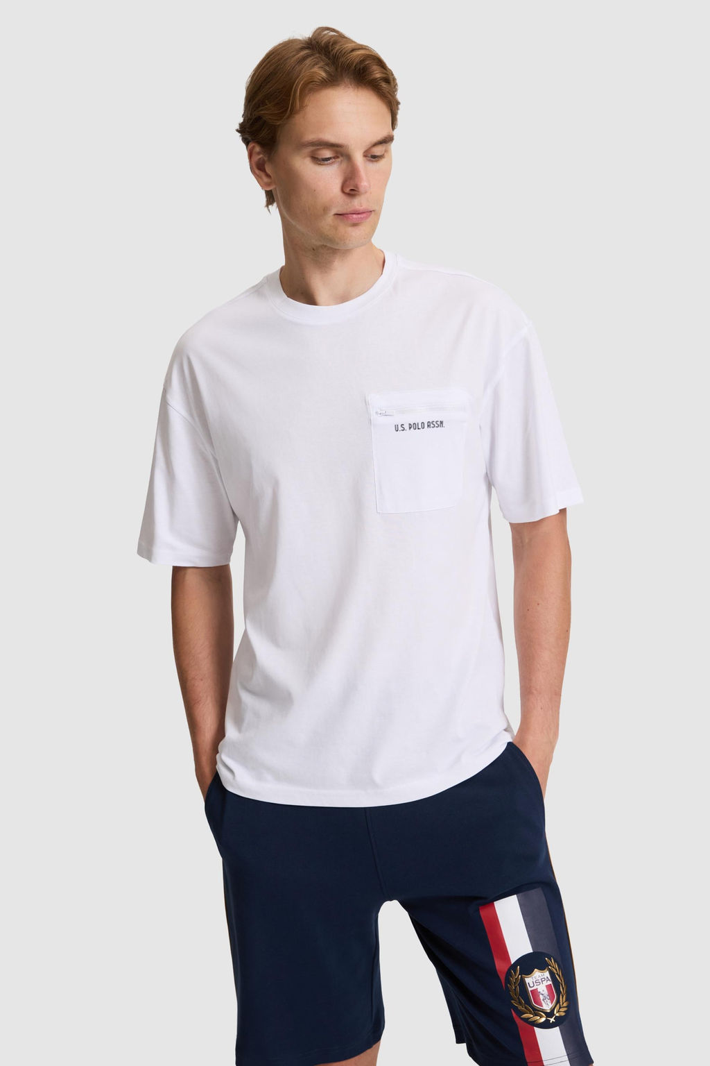 Erkek Beyaz Comfort Fit Bisiklet Yaka Ti__rt
