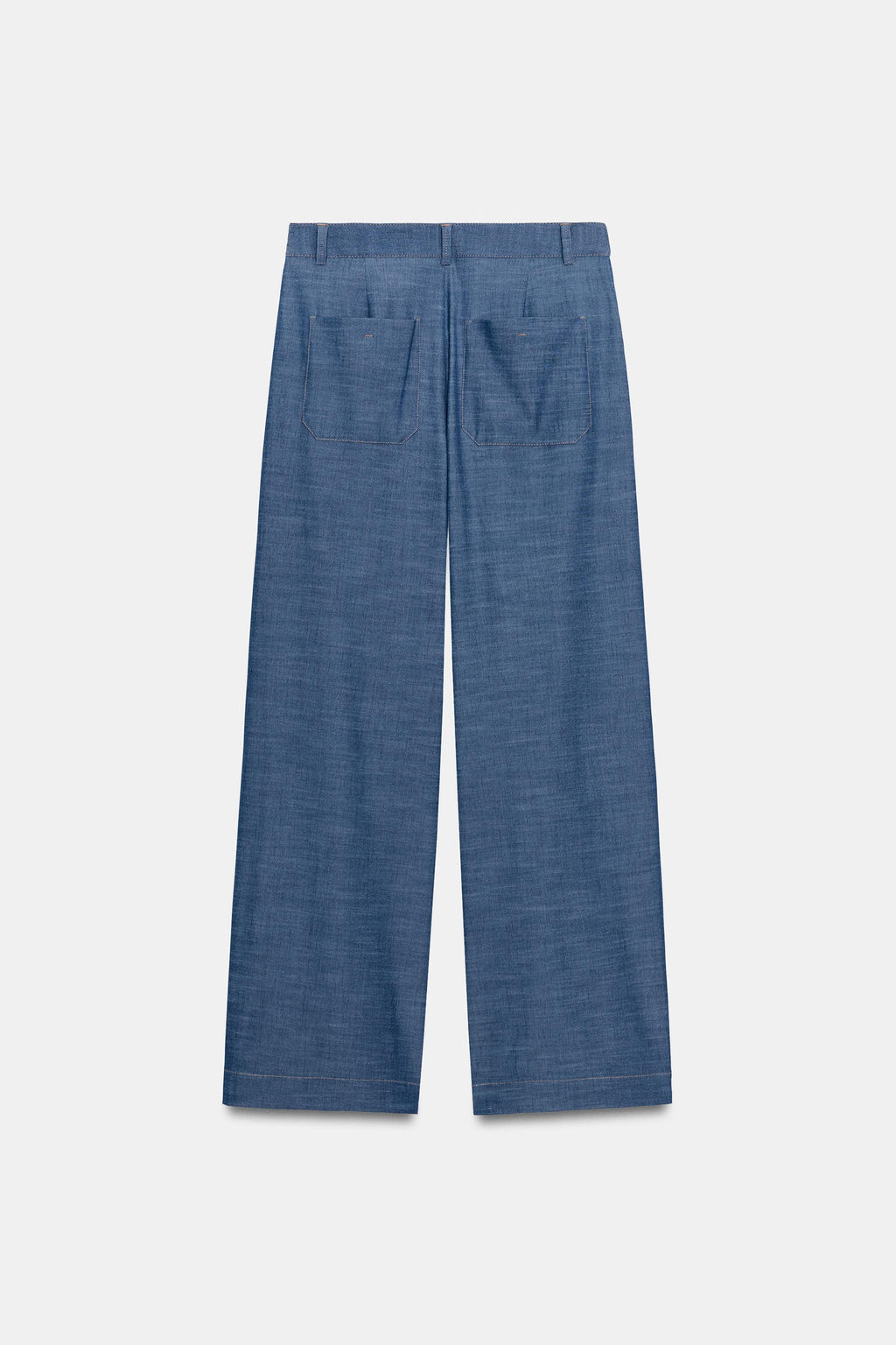 PANTAL?N ANCHO CINTURA CRUZADA / Azul - Zara фото 7