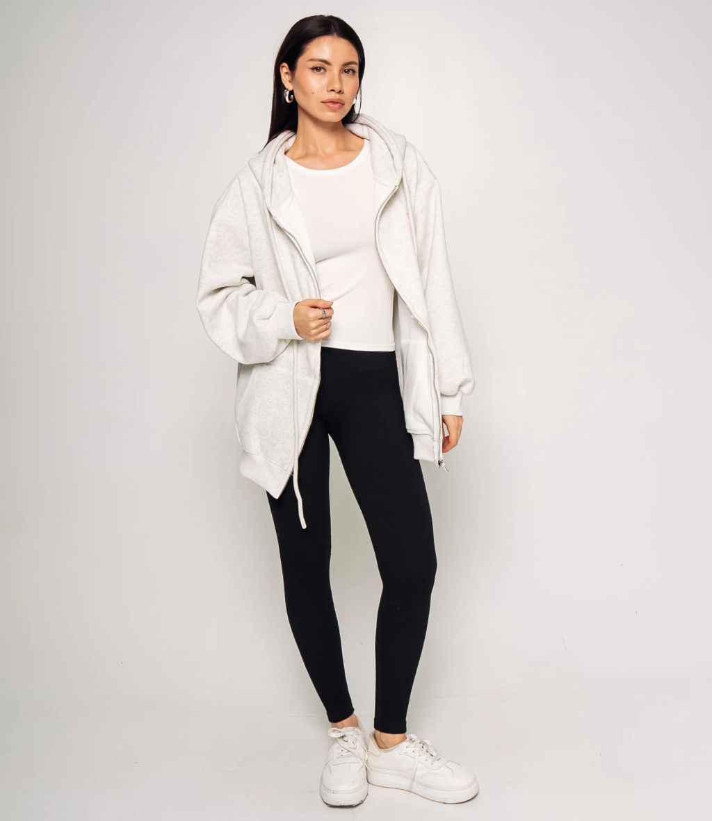 Толстовка #КТ001 (13), светло-серый меланж