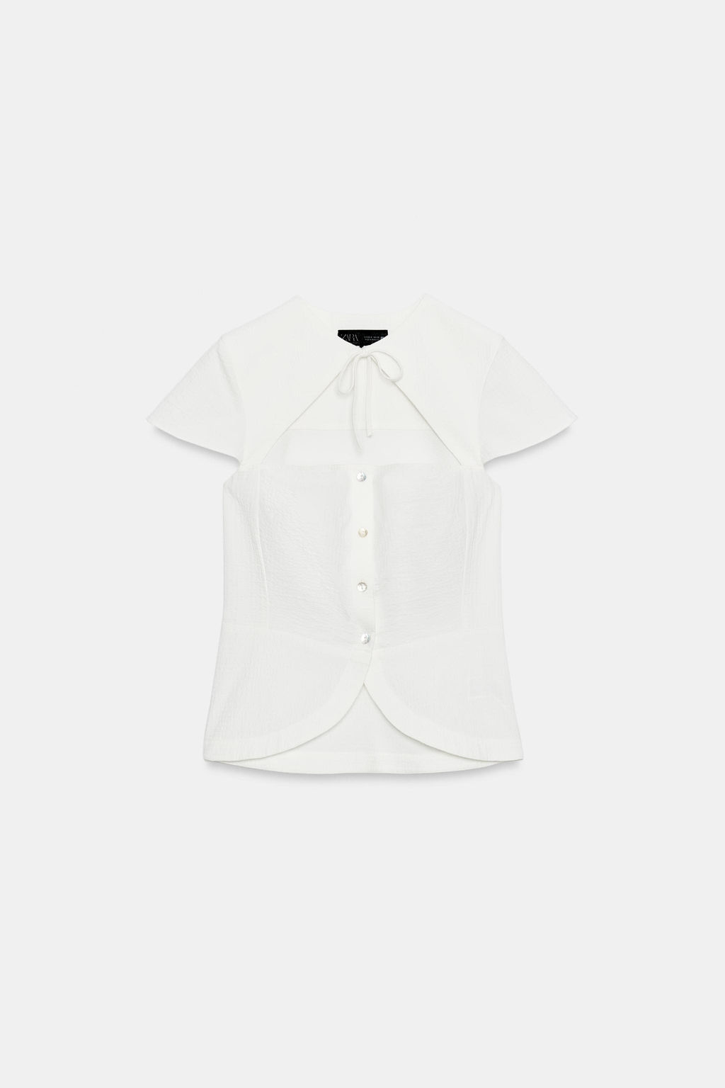 TOP CUT OUT LAZO / Blanco - Zara фото 7