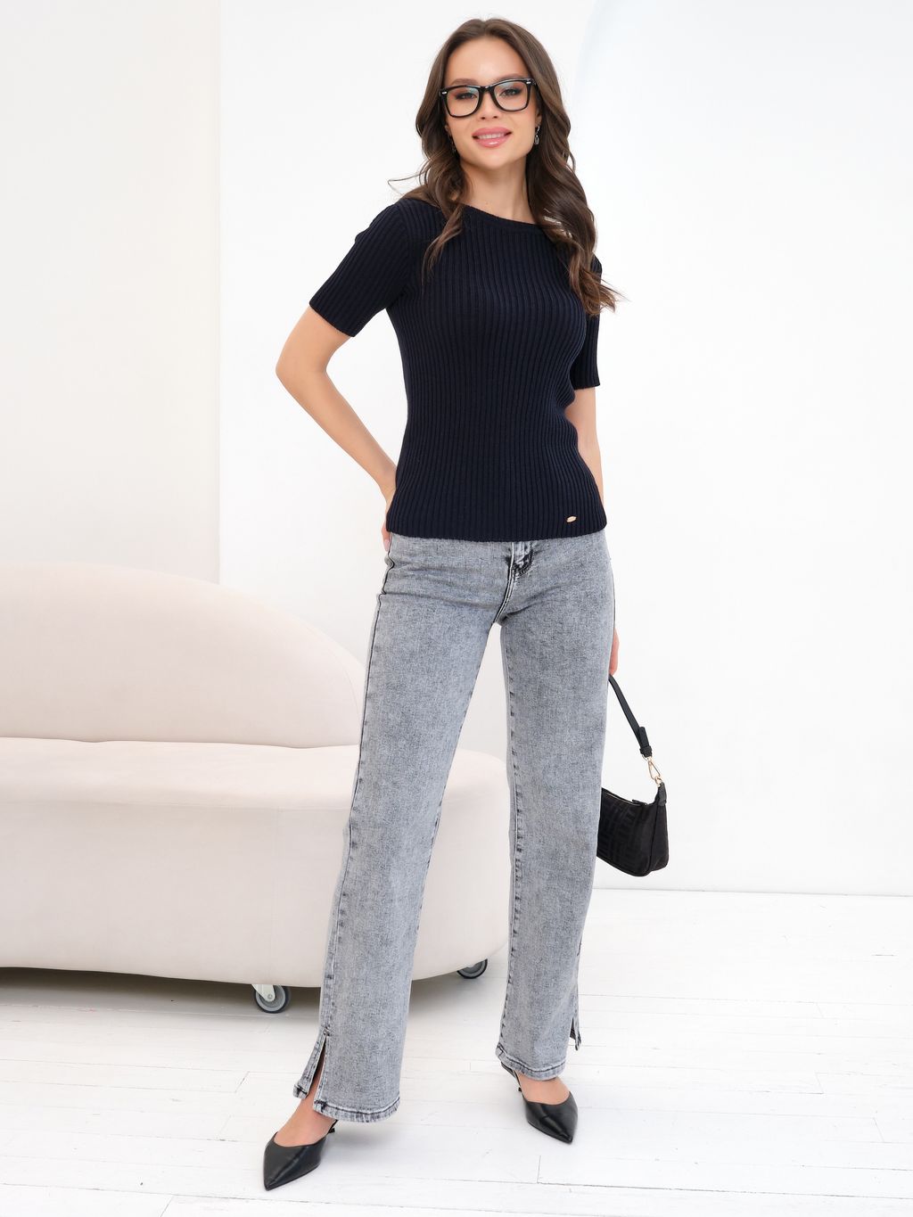 Футболка вязаная лапша - Stilla фото 3