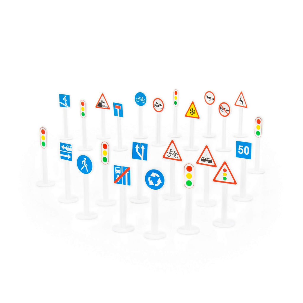 Набор дорожных знаков №3 (24 элемента) (в пакете) - Полесье фото 2