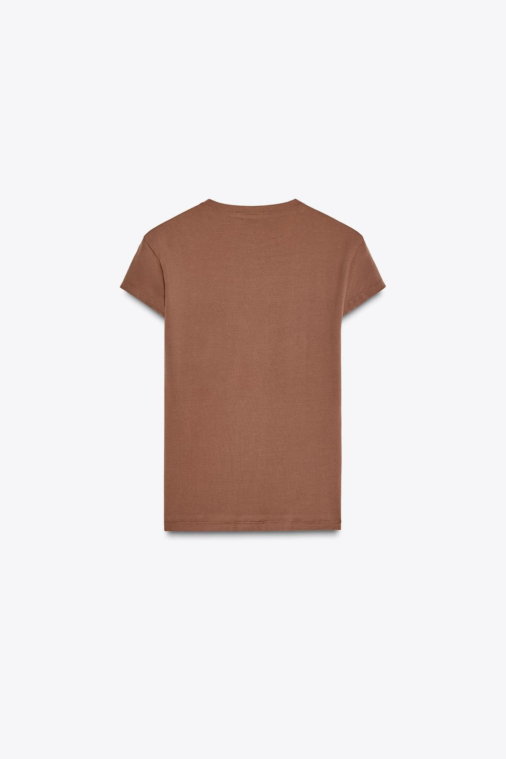 SLIM FIT SHORT SLEEVE T-SHIRT - Zara фото 26