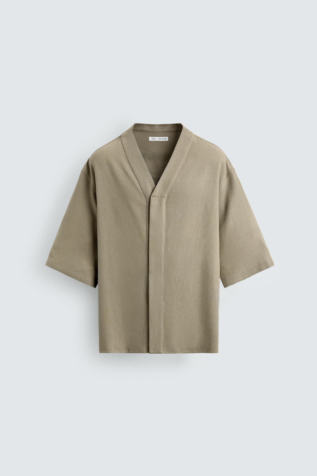 CAMISA RELAXED FIT VISCOSA - C??AMO / Vis?n - Zara фото 7