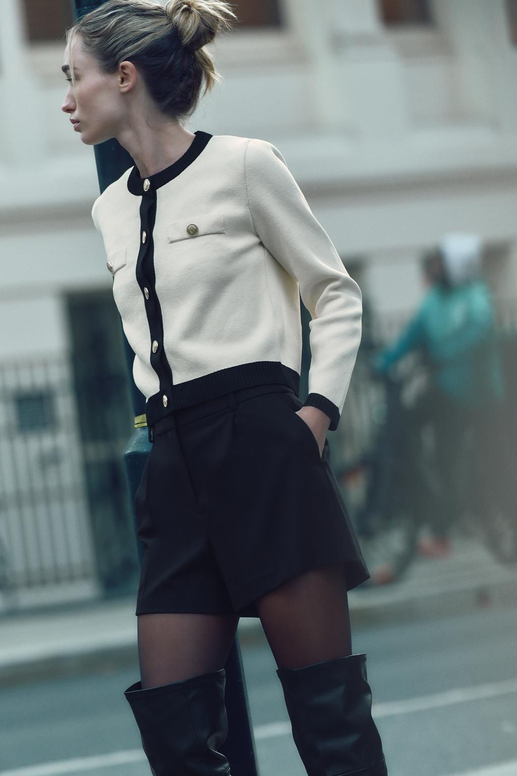 KNIT JACKET WITH GOLD BUTTONS - Zara фото 7