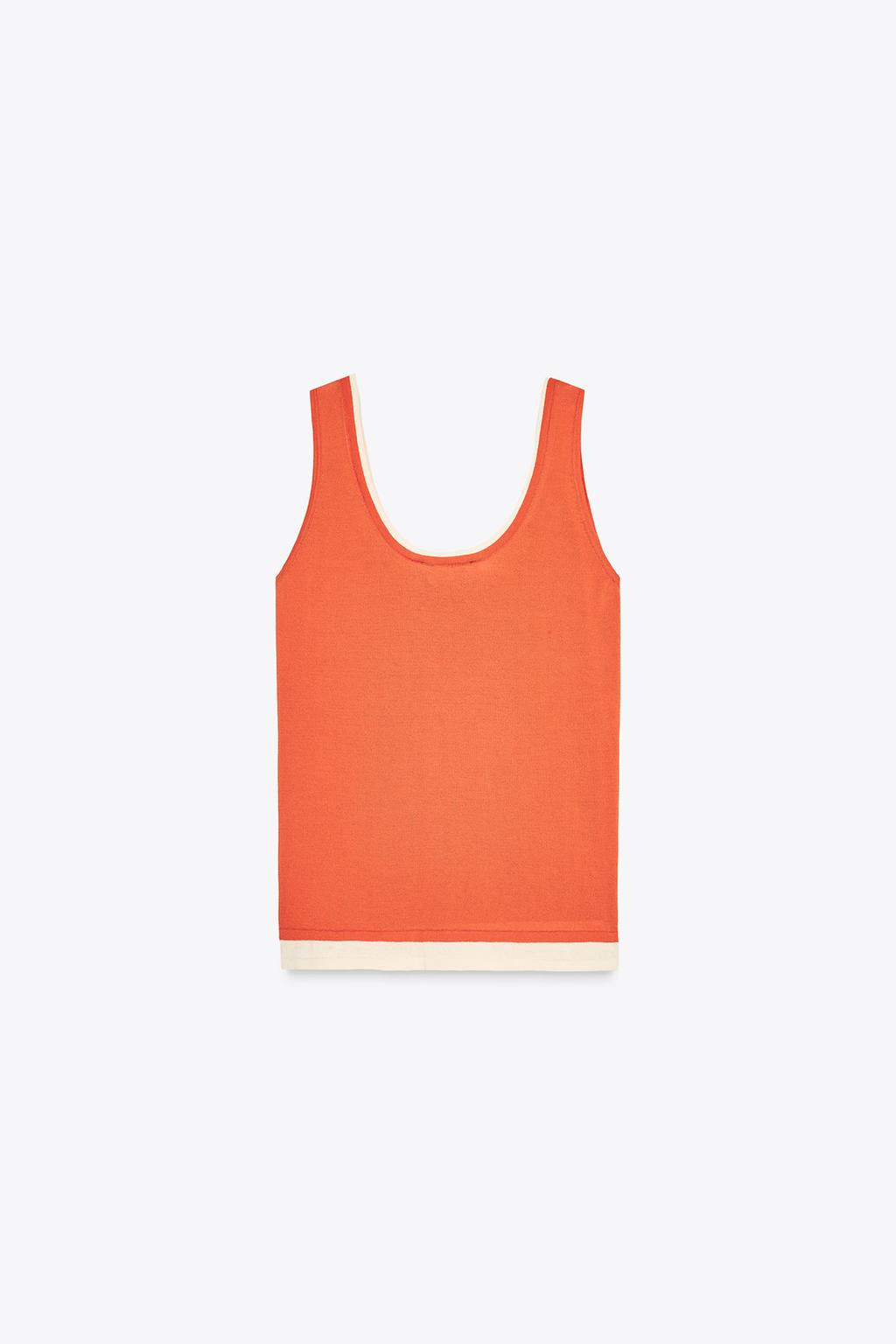 DOUBLE-LAYER KNIT TOP - Zara фото 5