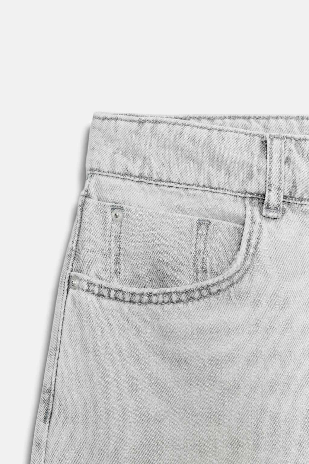 SHORTS Z1975 DENIM TIRO MEDIO / Gris claro - Zara фото 5