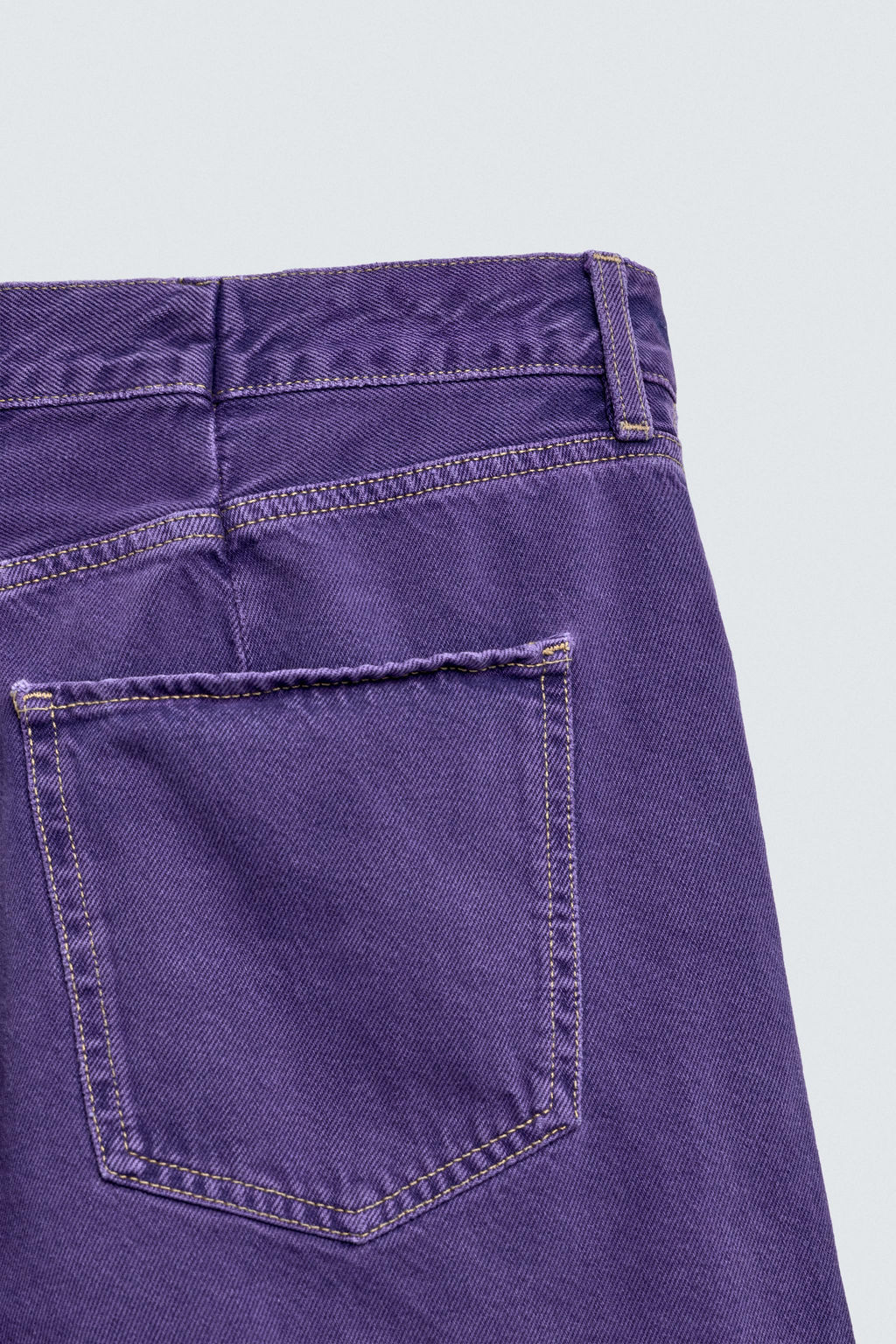 BERMUDA DENIM RELAXED FIT COLOR / Morado - Zara фото 9