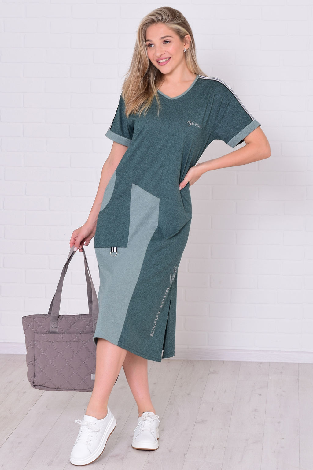 Платье женское 4-111а (изумруд)