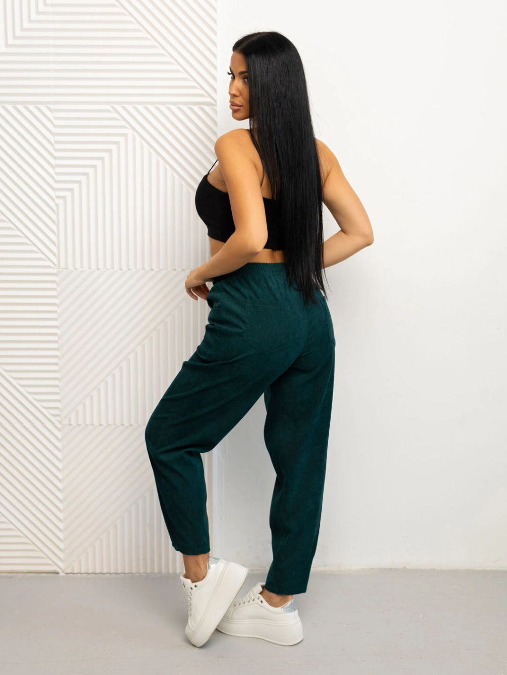 Брюки женские, цвет зеленый