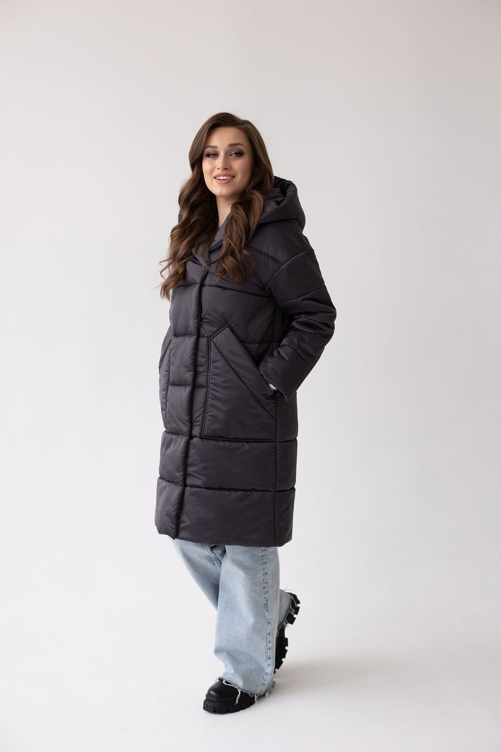 Куртка женская демисезонная 23982 (графит) - Kankan фото 2