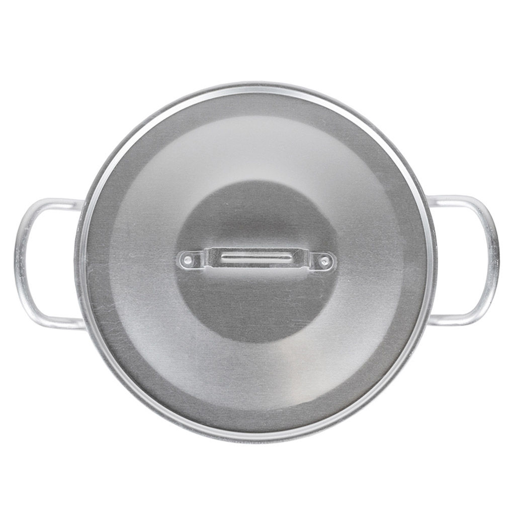 Котел алюминиевый 30л, д40см, h24,8см, s2,5мм, матовая, 2 металлические ручки, металлическая крышка (Россия) - Домашняя мода фото 2