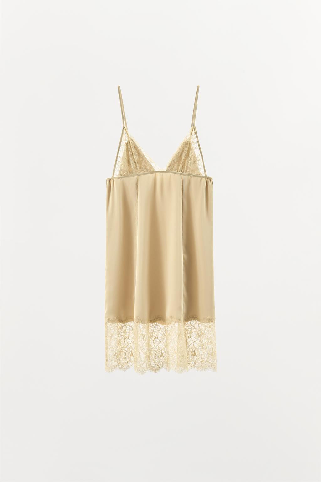 CONTRAST CAMISOLE DRESS - Zara фото 4