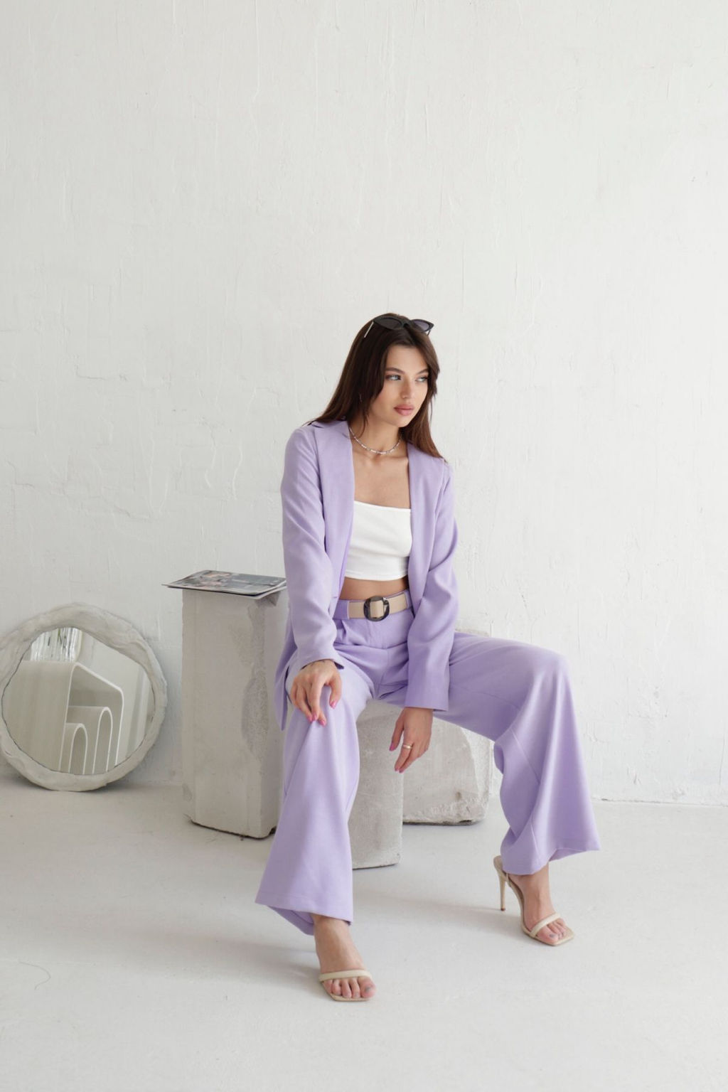 9619 Костюм брючный лавандовый - Martichelli фото 11