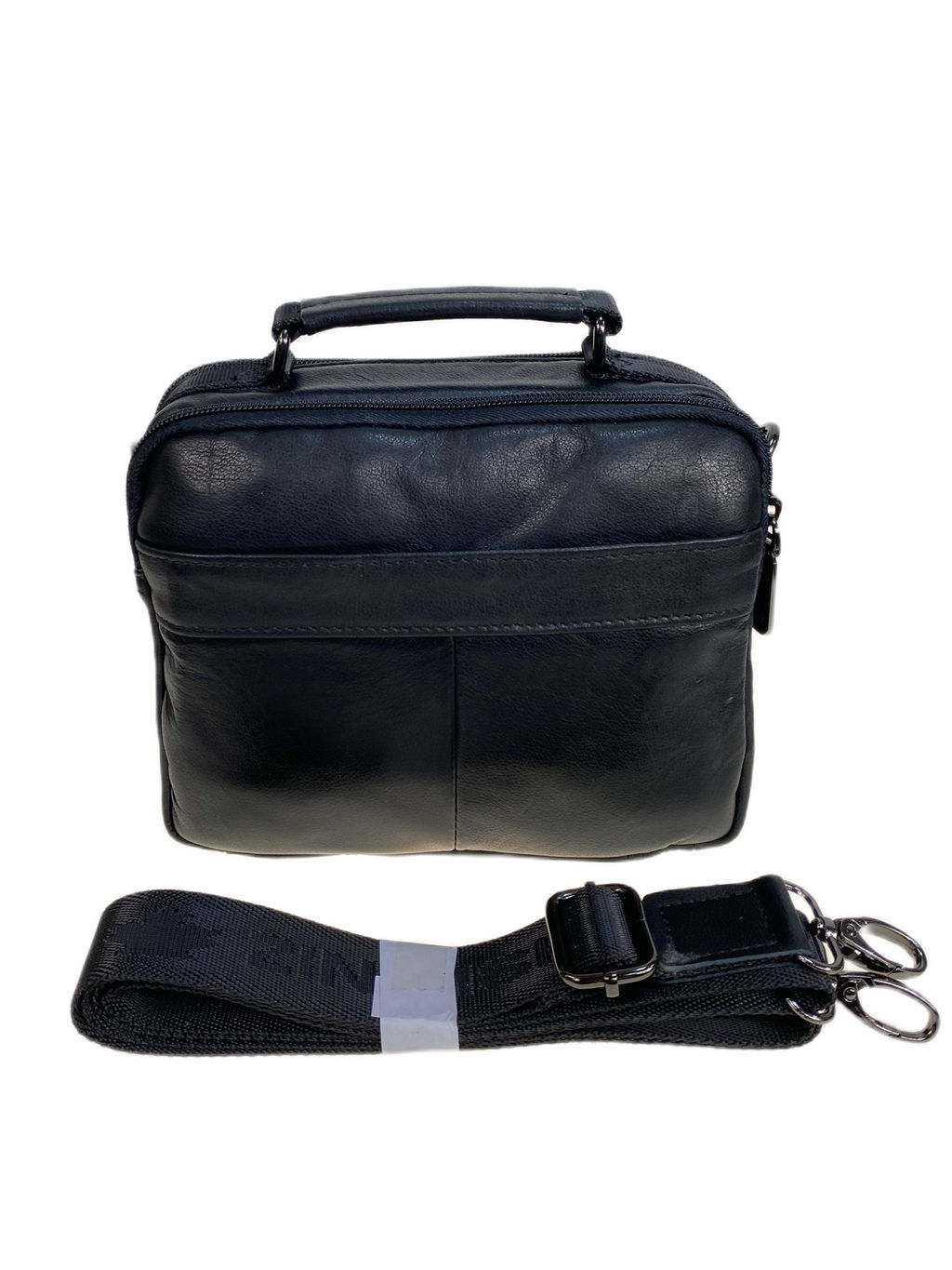 Сумка мужская из натуральной кожи, цвет черный - Greta фото 2