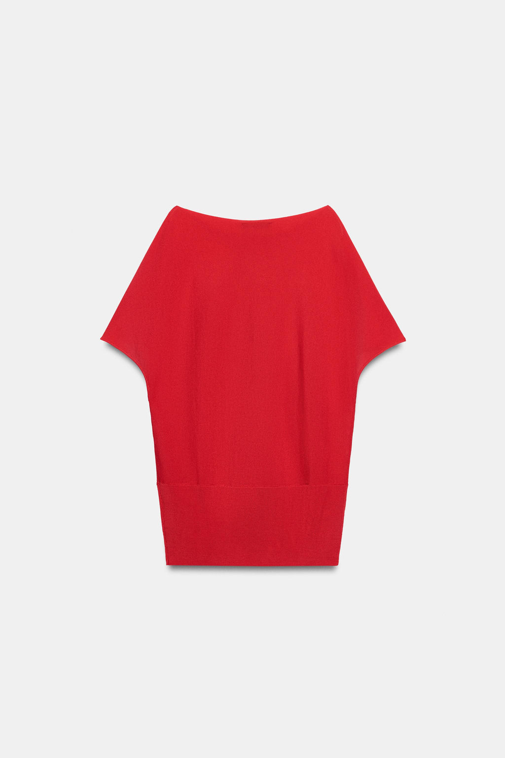 TOP PUNTO CUELLO BARCO / Rojo medio - Zara фото 6