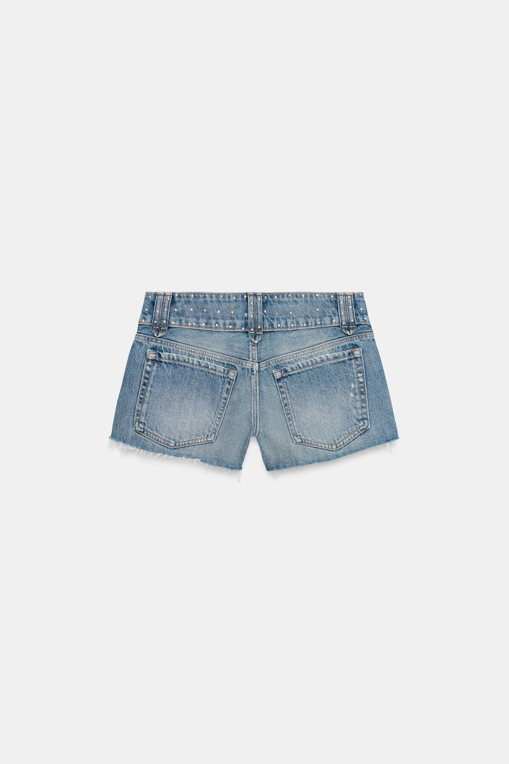 SHORTS MINI DENIM TRF TACHAS / ?ndigo - Zara фото 7