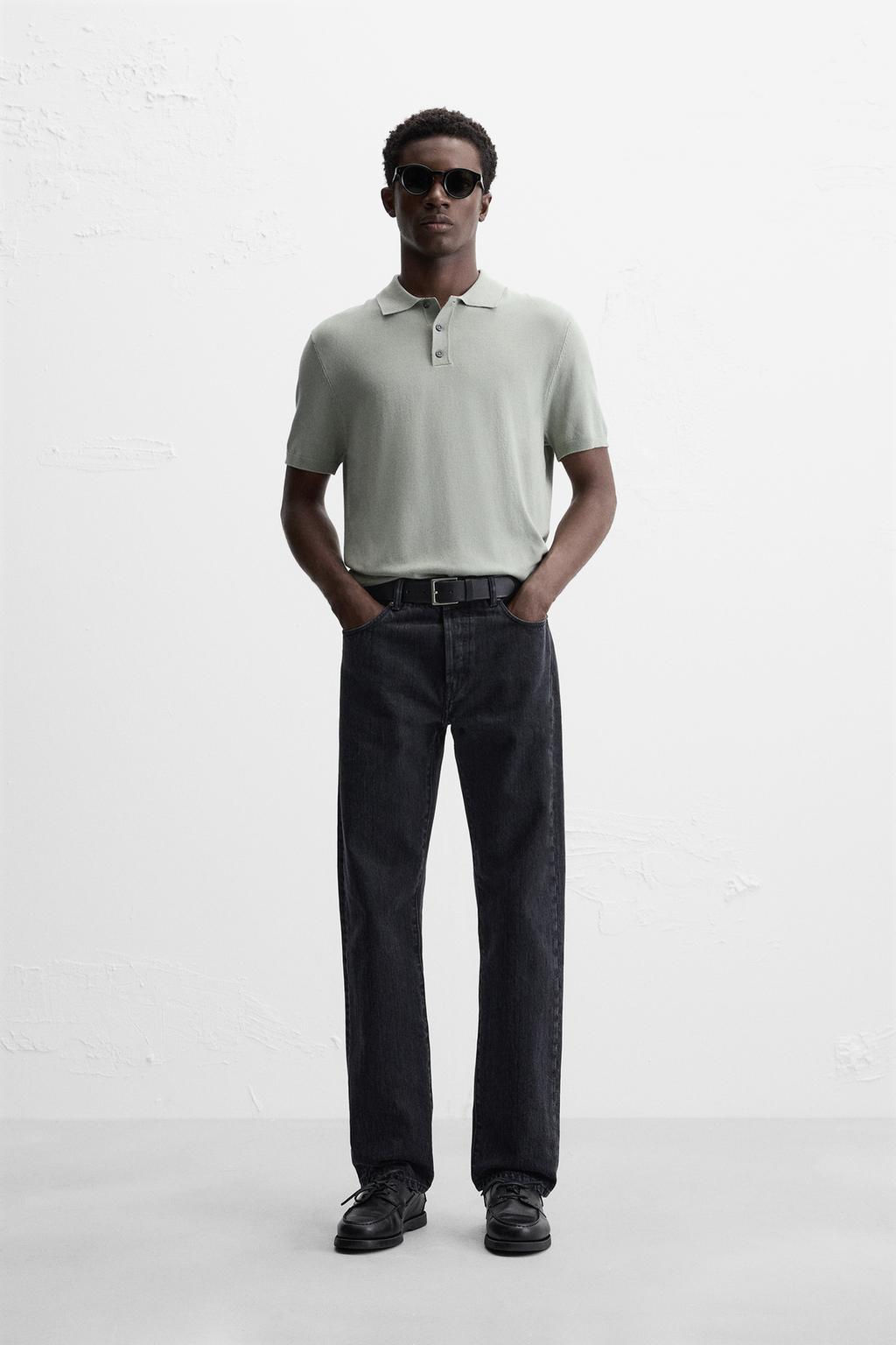 VISCOSE BLEND KNIT POLO SHIRT - Zara фото 33