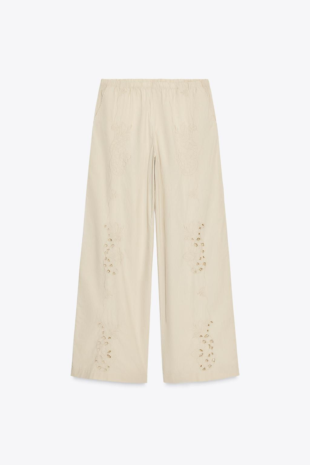 EMBROIDERED PYJAMA TROUSERS - Zara фото 4