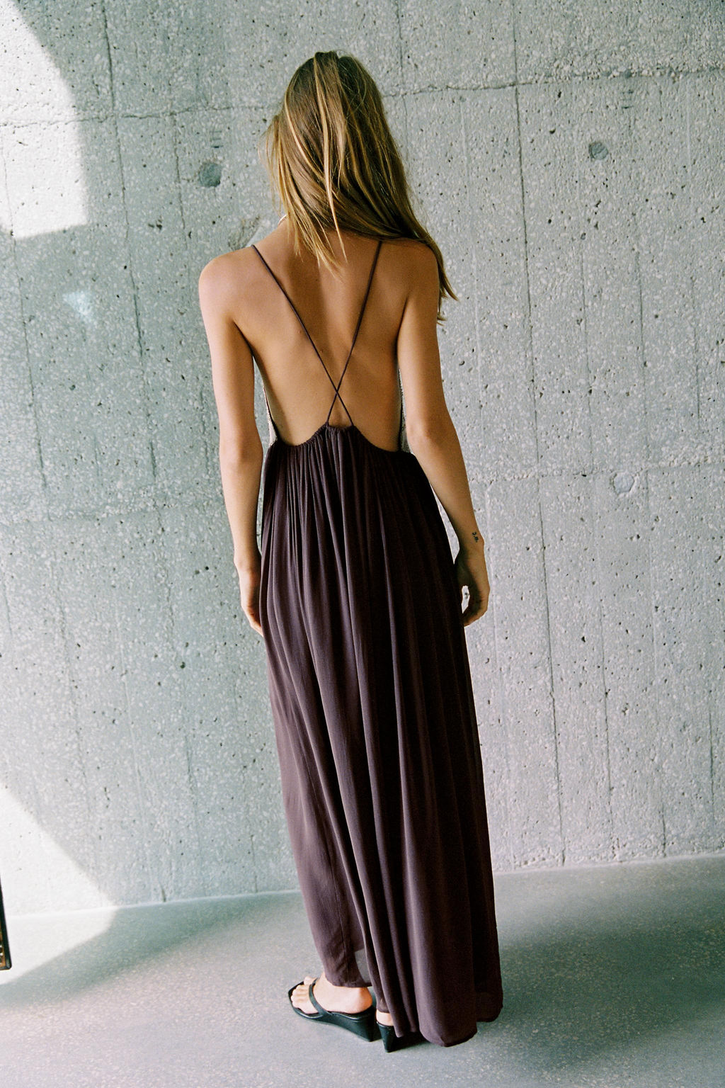 VESTIDO ESTAMPADO FLORAL ABALORIOS / Burgundy - Zara фото 4