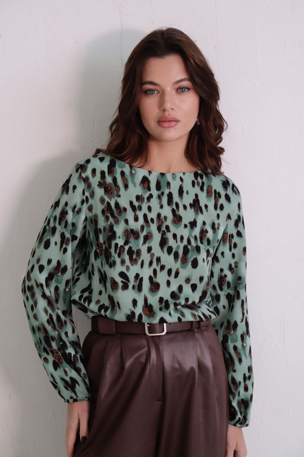 Блуза прямого силуэта с вырезом лодочка - Martichelli фото 39