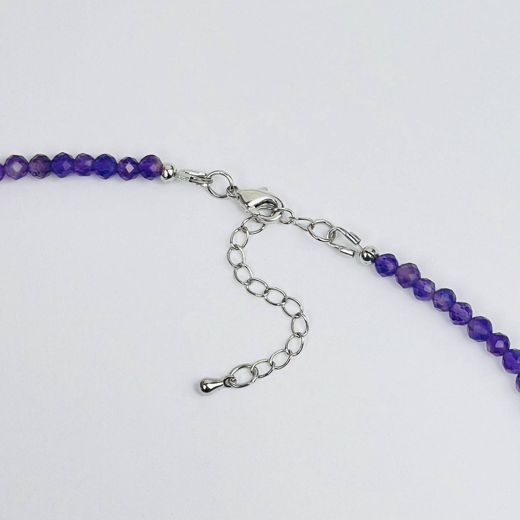 Колье из Аметиста и Кунцита 42 см +