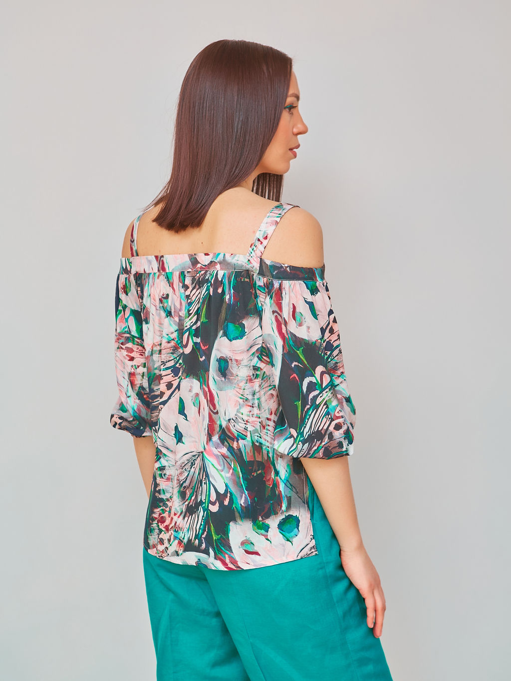 Блуза с открытыми плечами - Marchello marchellini фото 7