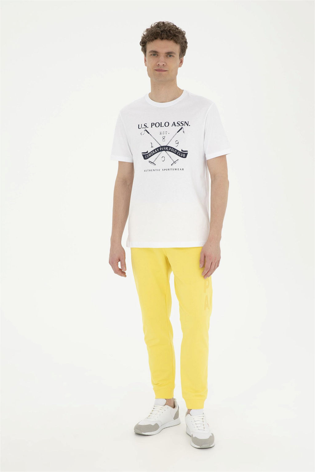 Мужские желтые спортивные штаны - U.s. polo assn фото 3