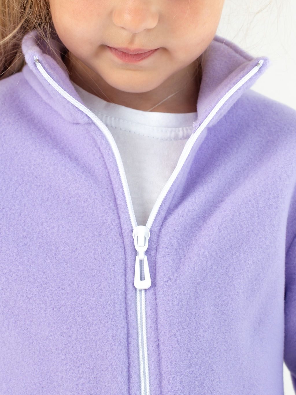 Толстовка ДЕТСКАЯ БАЗОВАЯ флисовая ЛИЛОВЫЙ NEW - Domtrik фото 5